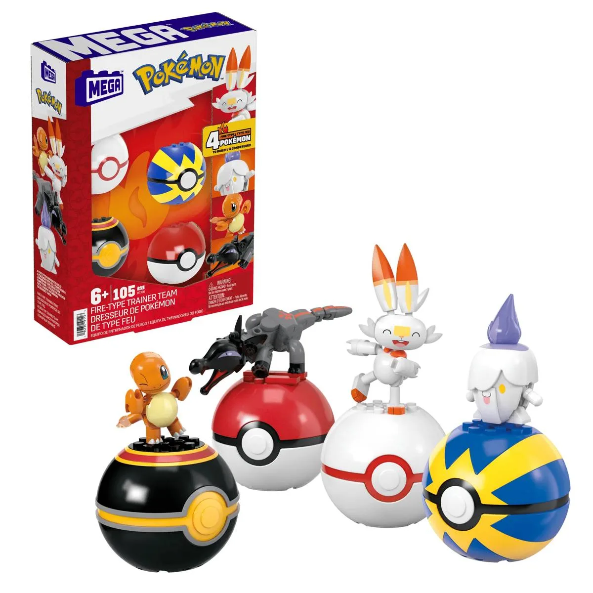 Mattel Équipe de type Feu MEGA Pokémon™ (HTJ06) - prix | Brick Broker