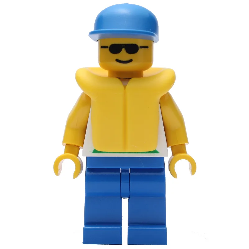 Marine Explorer, White Shirt with Fish, Blue… — minifigurine LEGO | Brick Broker