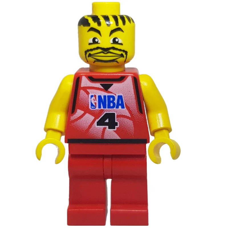Basketball Player, Red Torso, Red Non-spring… — minifigurine LEGO | Brick Broker