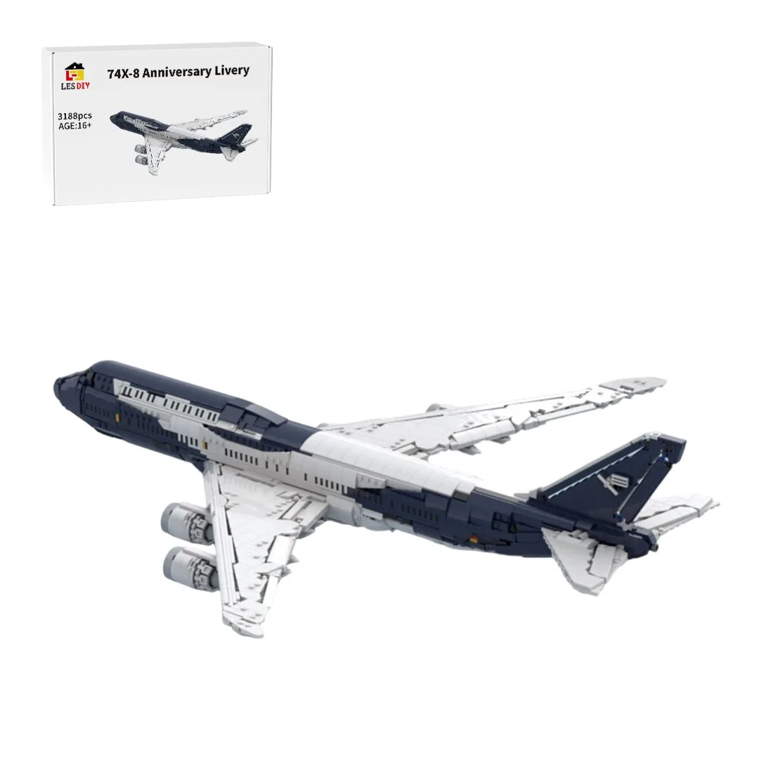 LesDiy Avion de ligne 747-8I livrée 100 ans (LESDIY-3730243) - prix | Brick Broker