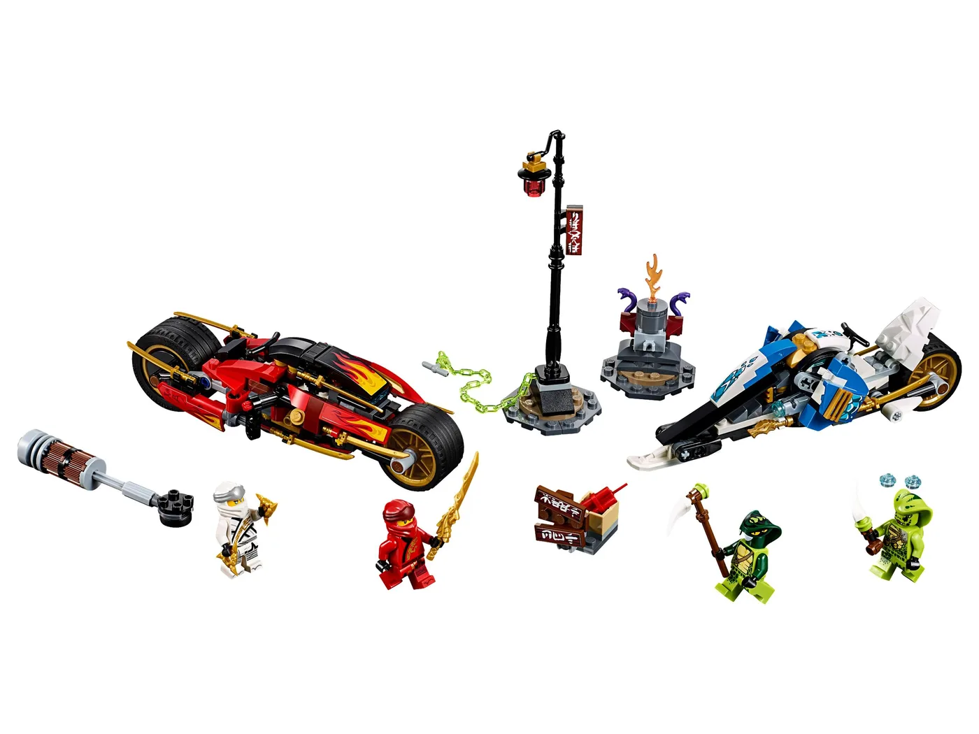 LEGO 70667 La Moto-Lame de Kai et la Motoneige de Zane - prix | Brick Broker