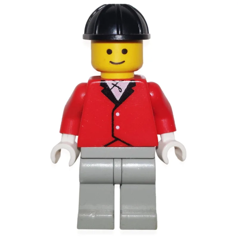 Man, Red Riding Jacket, Light Gray Legs, Blac… — minifigurine LEGO | Brick Broker