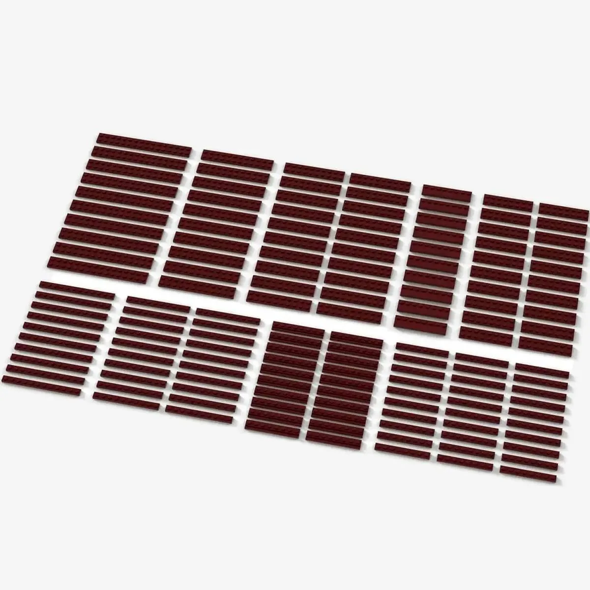BlueBrixx Longues plaques Brix, mélangées, Rouge foncé (BB-401129) - prix | Brick Broker