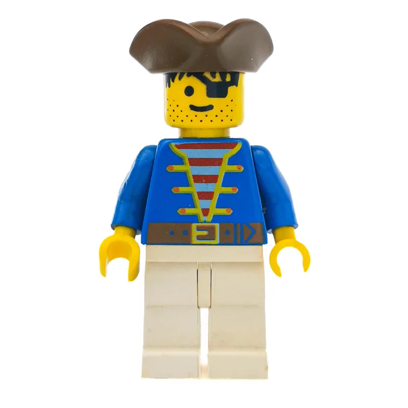 Pirate - Blue Jacket, White Legs, Brown Bicor… — minifigurine LEGO | Brick Broker