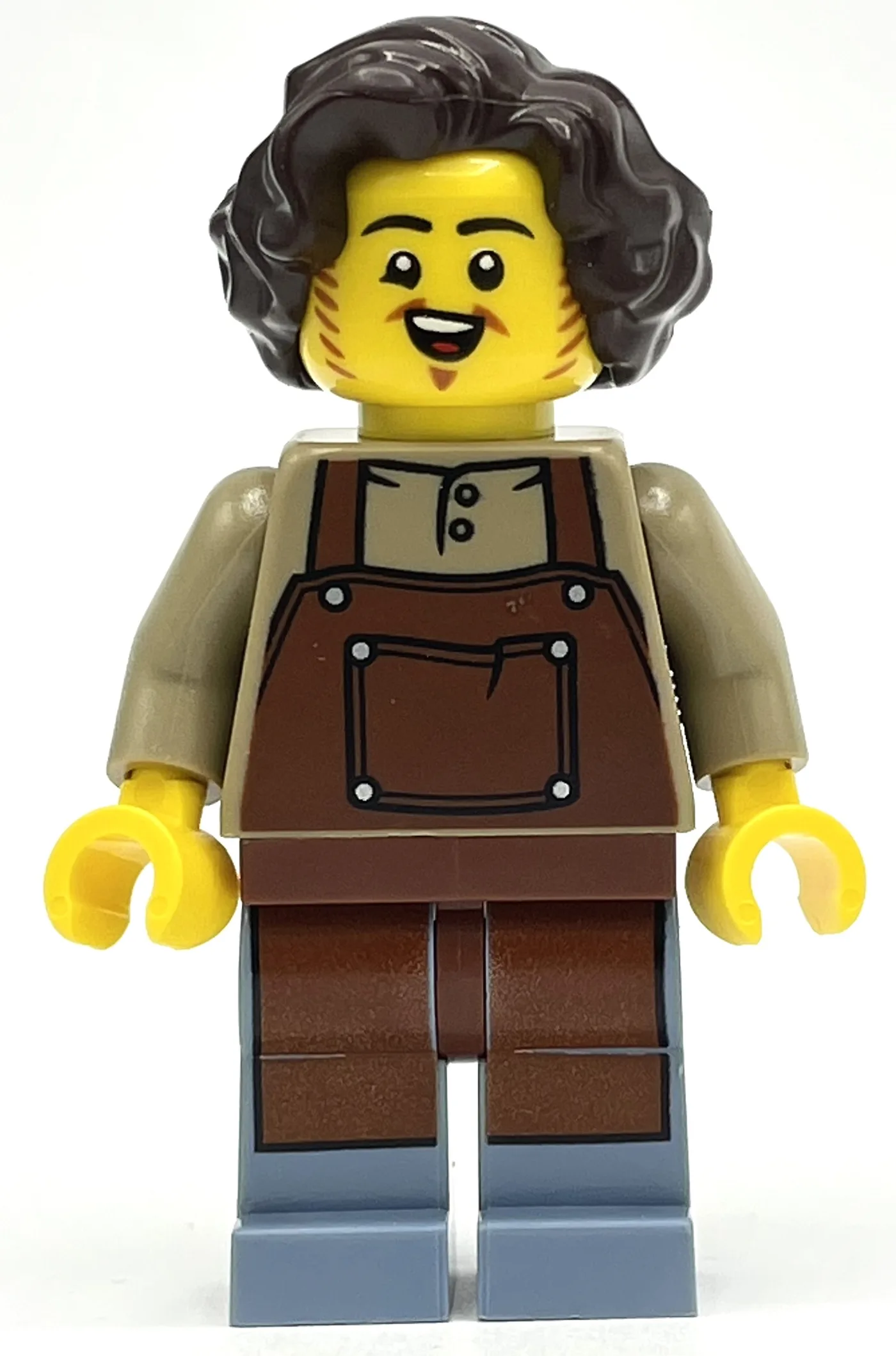 Castle Man, Reddish Brown Apron, Dark Brown H… — minifigurine LEGO | Brick Broker