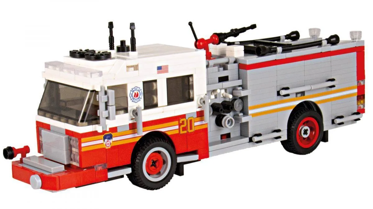 BlueBrixx Véhicule de secours Spartan ERV Pumper Version 3 rouge/blanc (BB-100868) - prix | Brick Broker