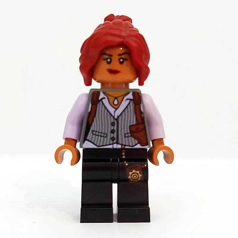Barbara Gordon in Pinstripe Vest and Holster — minifigurine LEGO | Brick Broker