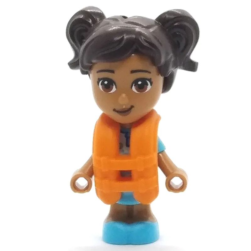 Maya - Medium Azure Dress, Dark Brown Hair, L… — minifigurine LEGO | Brick Broker