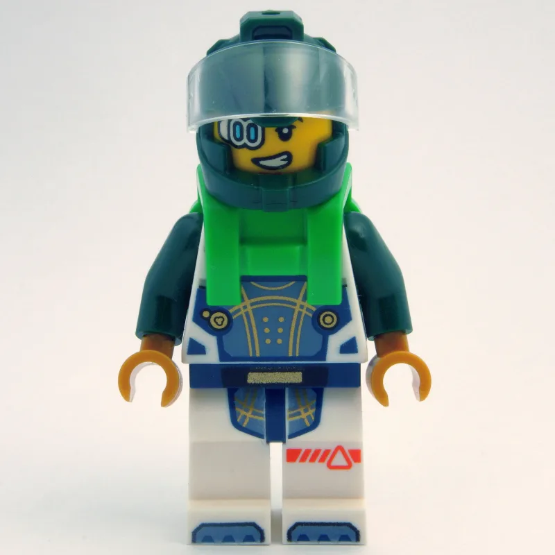 Astronaut, White Spacesuit, Bright Green Back… — minifigurine LEGO | Brick Broker
