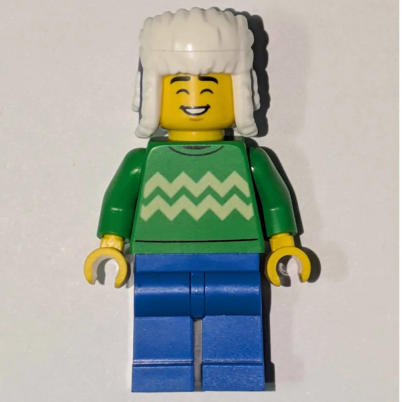 Man, Bright Green Torso, Blue Legs, Dark Blue… — minifigurine LEGO | Brick Broker