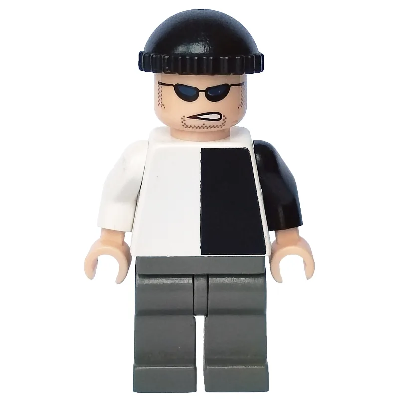 Two-Face's Henchman with Black and White Torso — minifigurine LEGO | Brick Broker