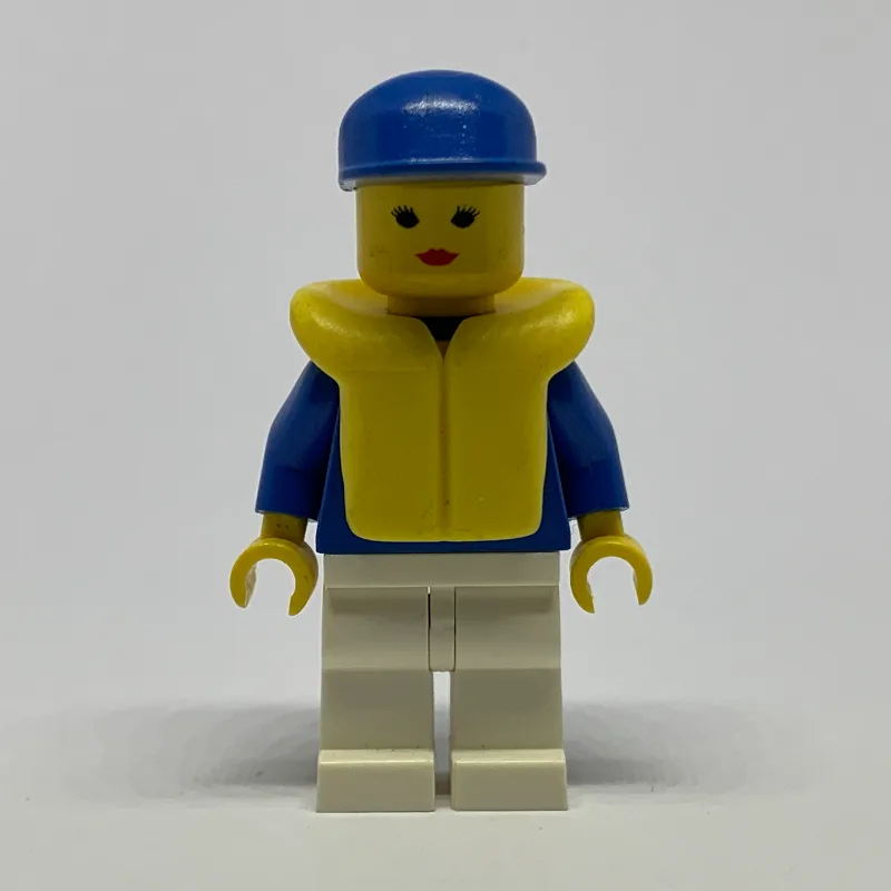 Woman, Blue and White Jogging Suit, Blue Cap,… — minifigurine LEGO | Brick Broker