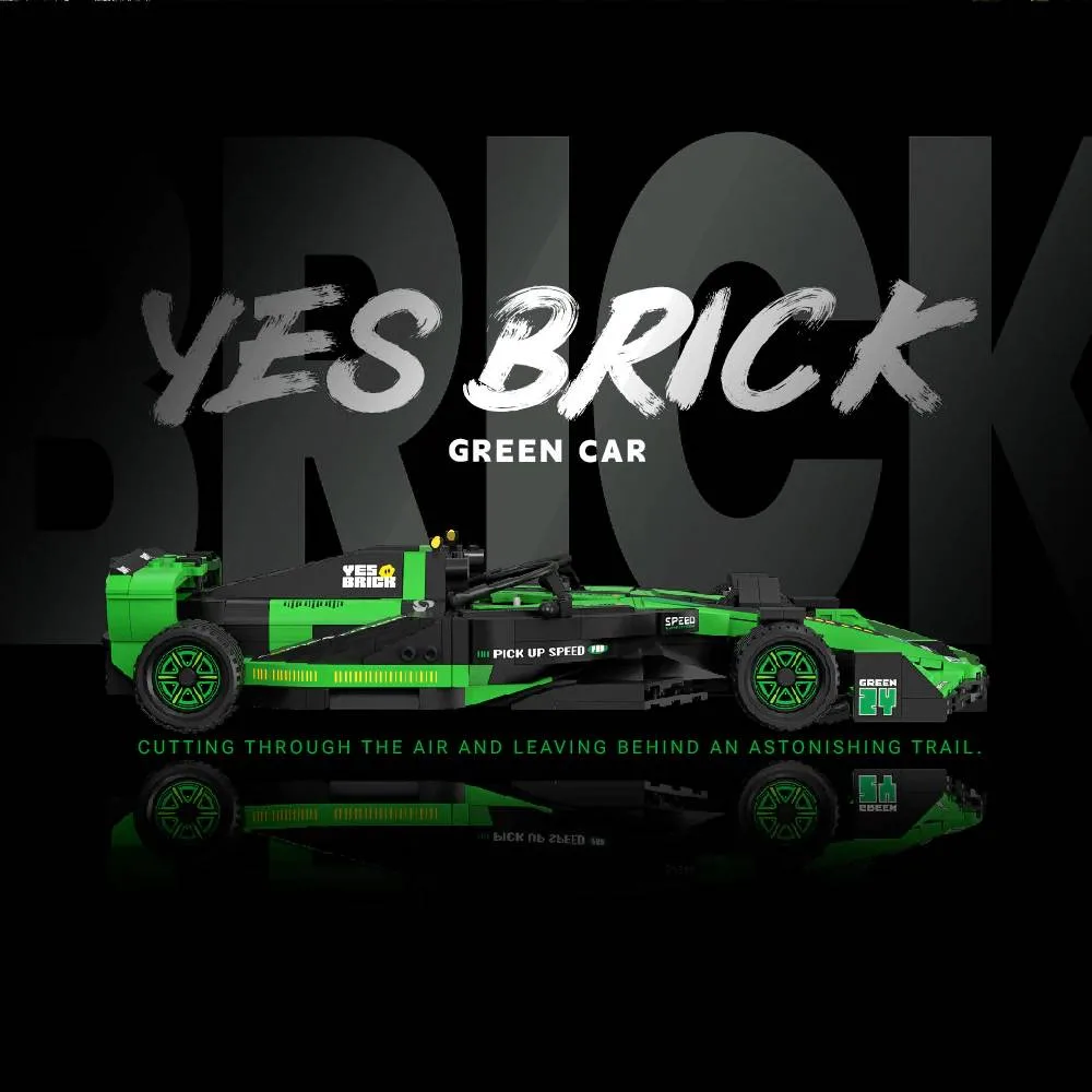 BrickYes Voiture de course verte (YES-2228) - prix | Brick Broker