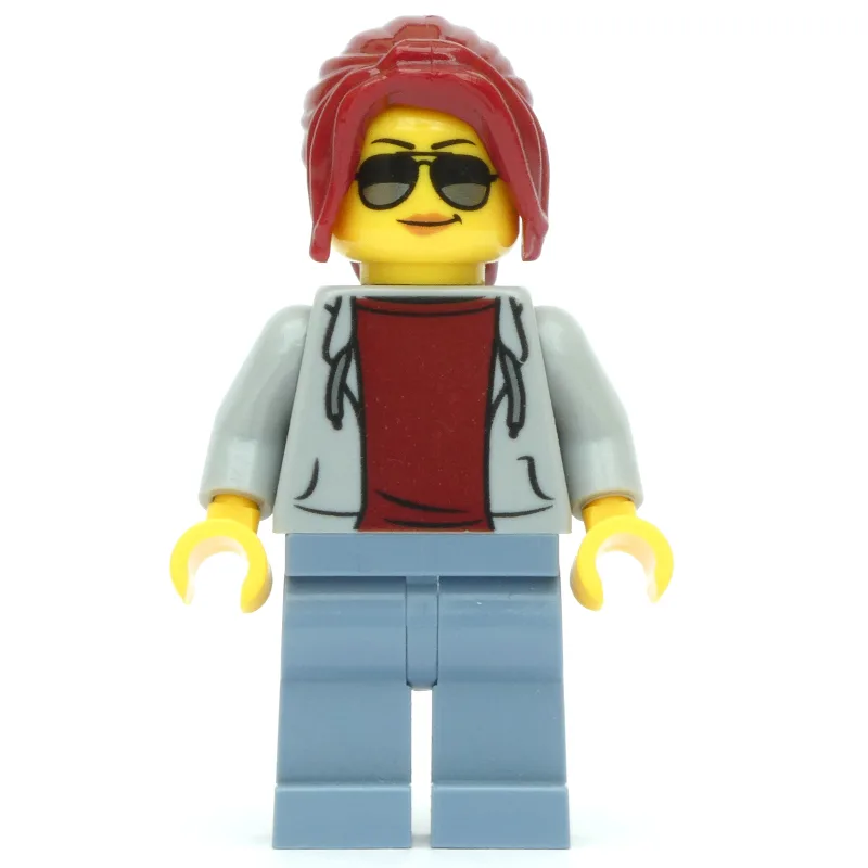Track Official, Light Bluish Gray Torso, Sand… — minifigurine LEGO | Brick Broker