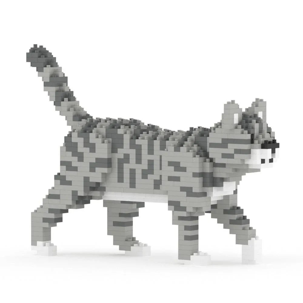 JEKCA Chat Tabby Gris Mini 01 - Taille Standard (JEK-ST19CM04) - prix | Brick Broker