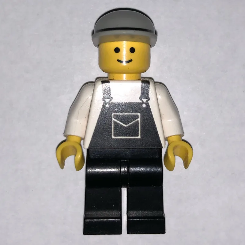 Man, Black Overalls, Light Gray Cap — dans quels sets LEGO ? (fig-008749) | Brick Broker