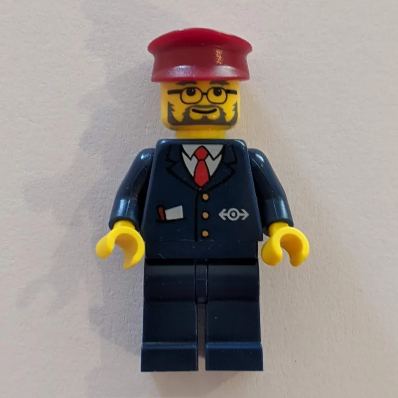 Conductor - Dark Blue Jacket, Dark Blue Legs,… — minifigurine LEGO | Brick Broker