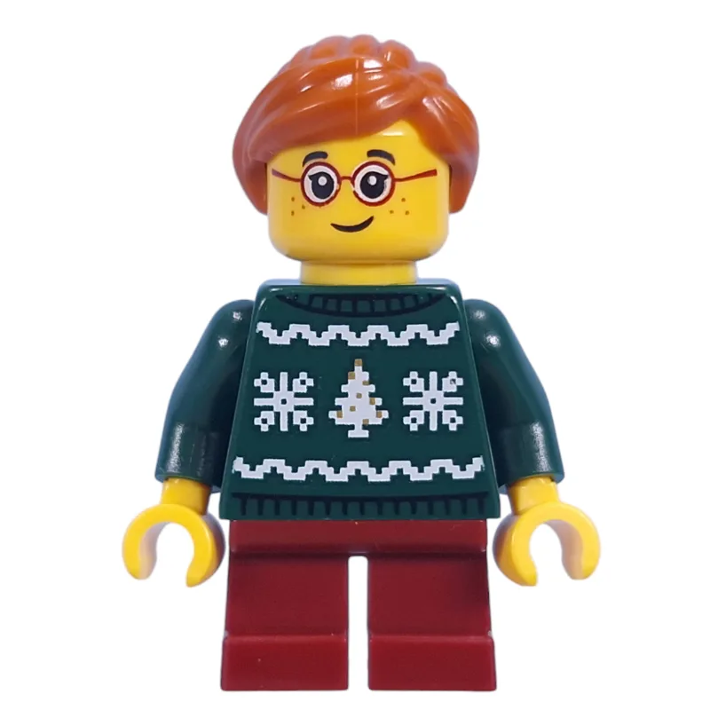 Kid, Dark Green Sweater, Dark Red Legs, Dark… — minifigurine LEGO | Brick Broker