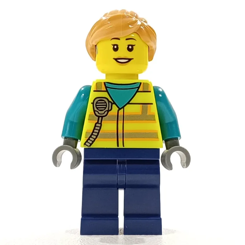 Ground Crew, Vibrant Yellow Safety Vest, Noug… — minifigurine LEGO | Brick Broker