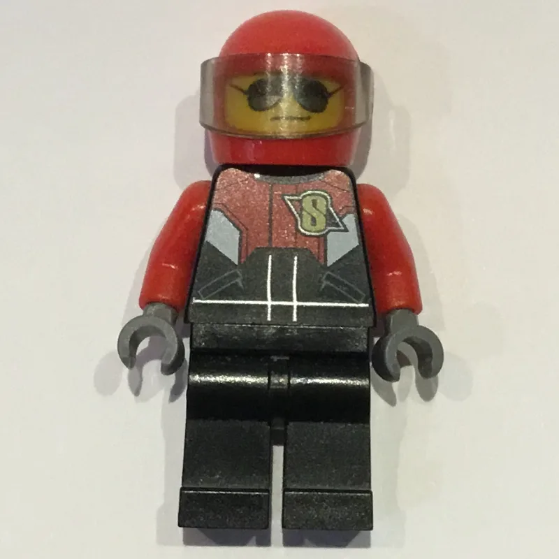 Pilot, Red, Black, and White Jumpsuit, Red He… — minifigurine LEGO | Brick Broker