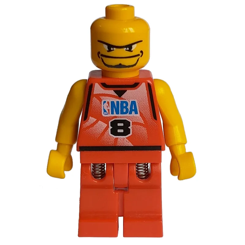 Basketball Player, Red Torso, Red Legs #8 — minifigurine LEGO | Brick Broker