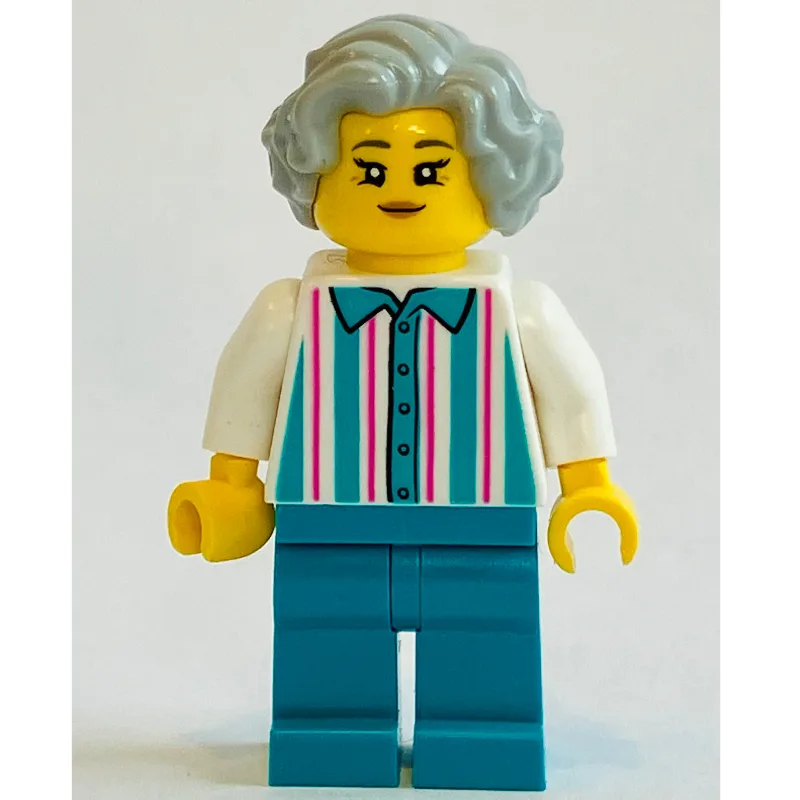White Stripes Torso, Dark Turquoise Legs, Lig… — minifigurine LEGO | Brick Broker