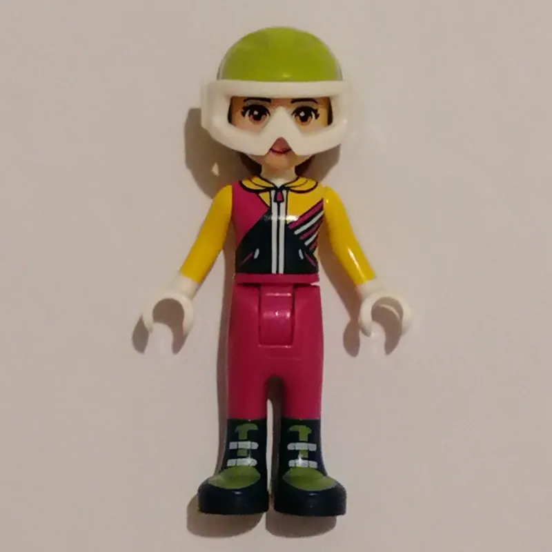 Olivia - Bright Light Orange Ski Vest, Magent… — minifigurine LEGO | Brick Broker