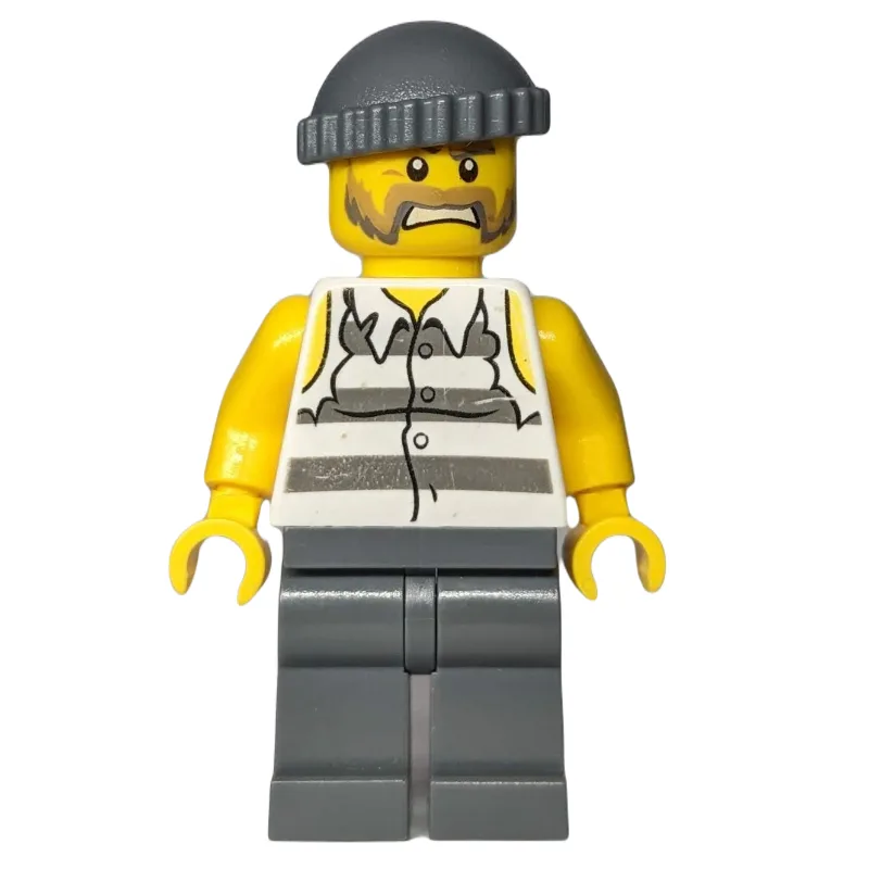 Criminal, Torn Prison Shirt, Dark Bluish Gray… — minifigurine LEGO | Brick Broker