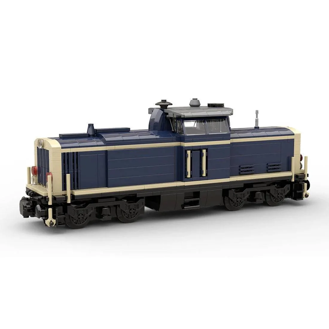 LesDiy Locomotive de marchandises allemande V100 version "bleu foncé - beige" 8W (LESDIY-3580799) - prix | Brick Broker