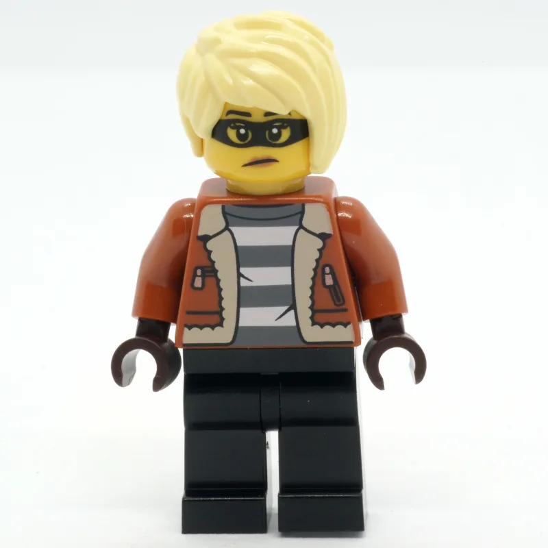Criminal, Dark Orange Jacket, Black Legs, Bri… — minifigurine LEGO | Brick Broker