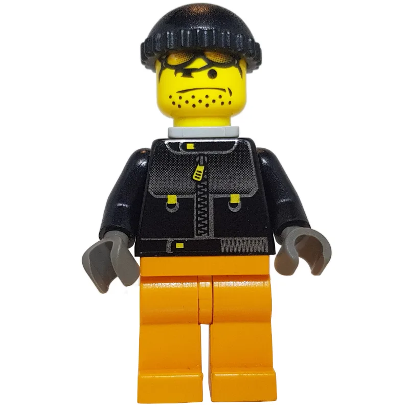 Snowboarder, Black Jacket, Black Hat, Neck Br… — minifigurine LEGO | Brick Broker