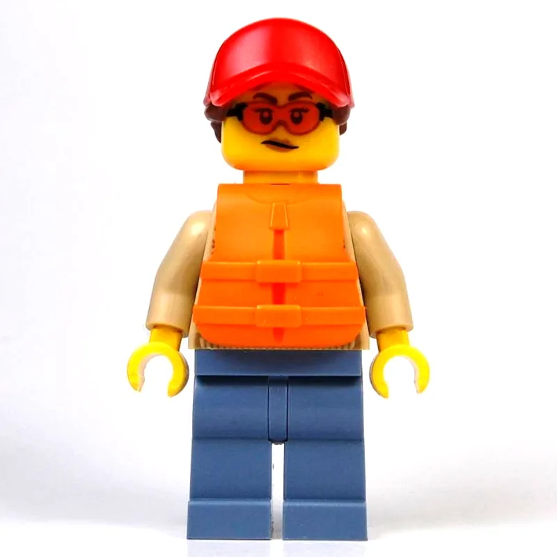 Tan Torso, Sand Blue Legs, Sunglasses, Red Ca… — minifigurine LEGO | Brick Broker