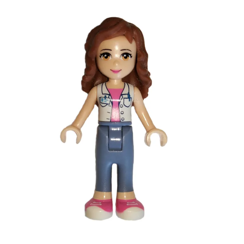 Olivia - White Jacket, Sand Blue Trousers — minifigurine LEGO | Brick Broker