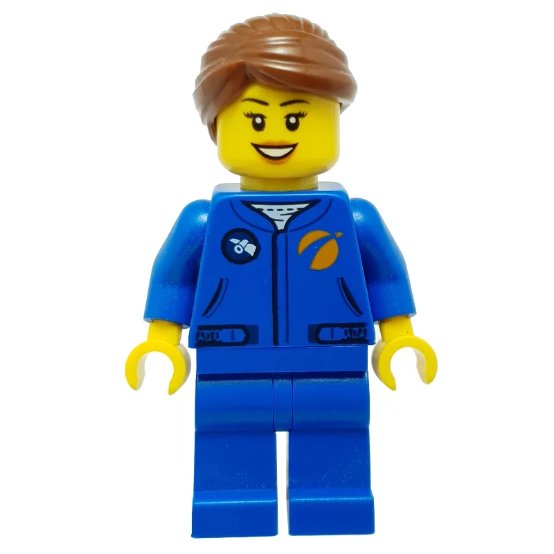 Astronaut - Blue Torso and Legs, Reddish Brow… — minifigurine LEGO | Brick Broker