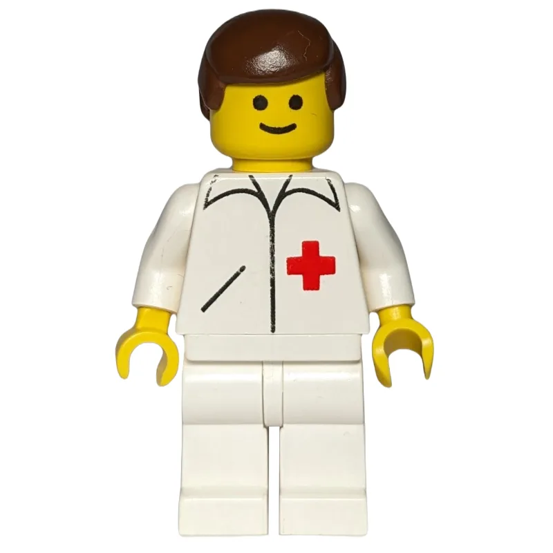 Doctor, White Jacket with Red Cross, White Le… — minifigurine LEGO | Brick Broker