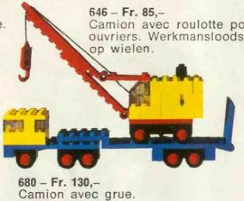LEGO 680 Porte-Char et Grue - prix et où acheter | Brick Broker