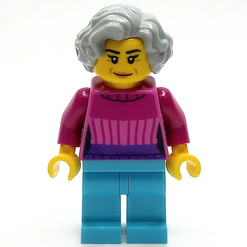 Woman, Dark Pink Top, Medium Azure Legs, Ligh… — minifigurine LEGO | Brick Broker