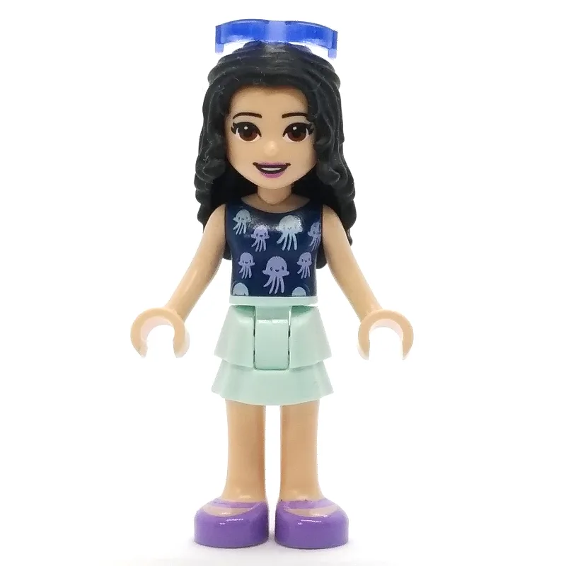 Emma - Dark Blue Top, Light Aqua Skirt, Glass… — minifigurine LEGO | Brick Broker