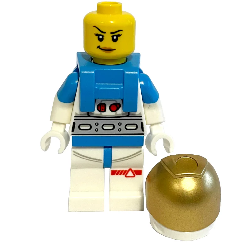 Astronaut, Female, White Suit, Gold Visor, Sm… — minifigurine LEGO | Brick Broker