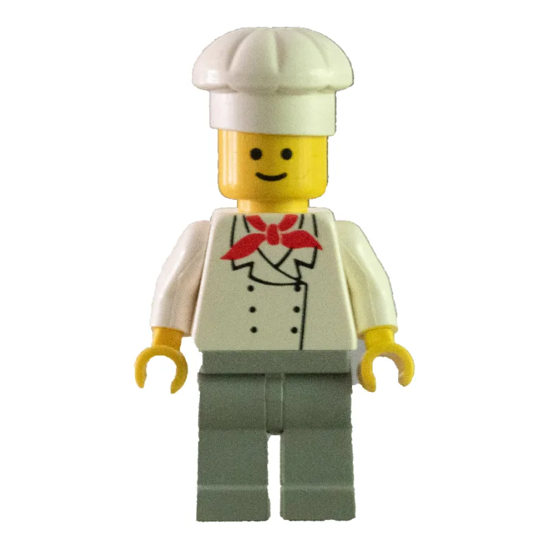 Chef - White Torso, Light Gray Legs (3626b He… — minifigurine LEGO | Brick Broker