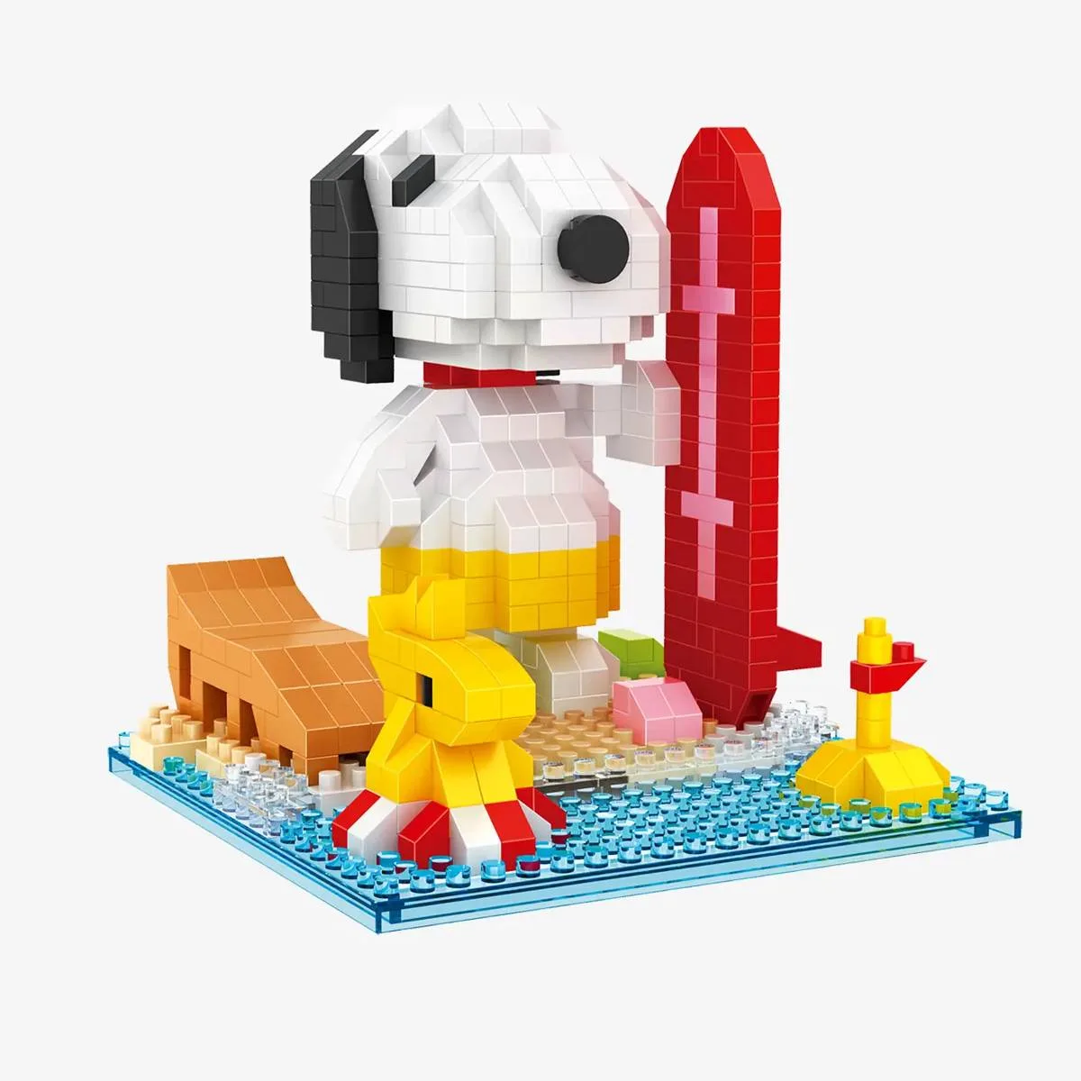 BlueBrixx Peanuts Snoopy et Woodstock sur la plage (BB-107375) - prix | Brick Broker
