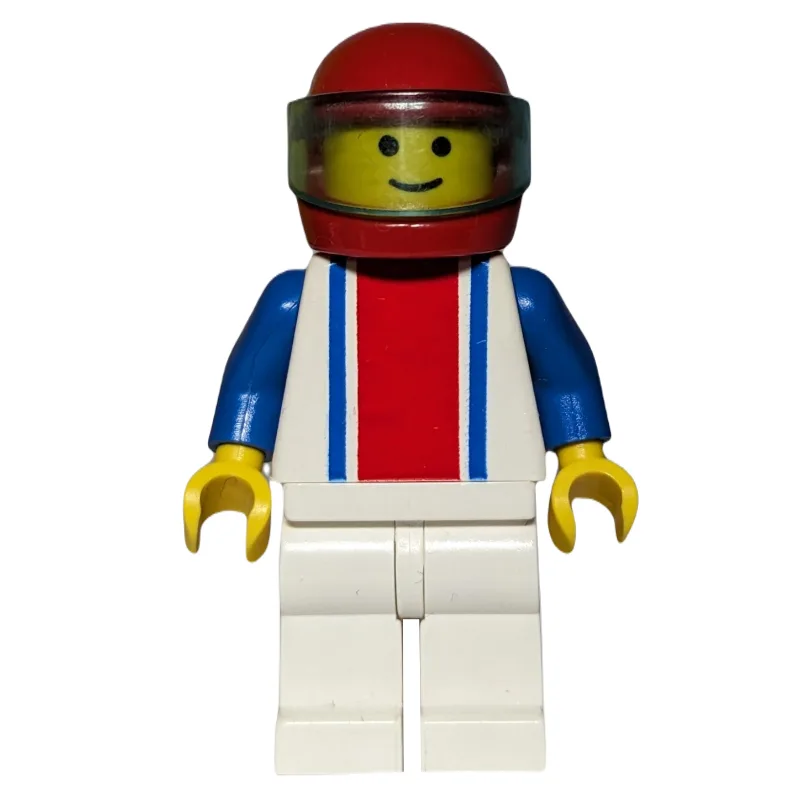 Man, White Torso with Red and Blue Stripes, W… — minifigurine LEGO | Brick Broker