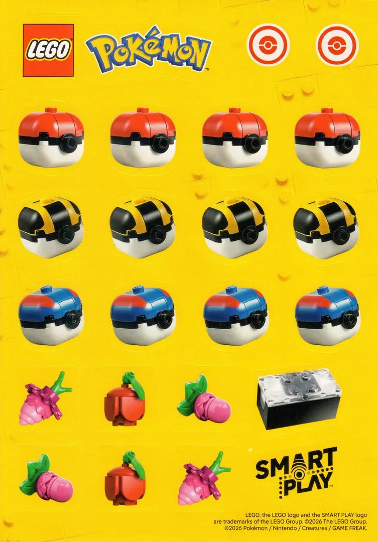LEGO Autocollants intelligents Pokémon (POKEMONSTICKER-1) - prix | Brick Broker