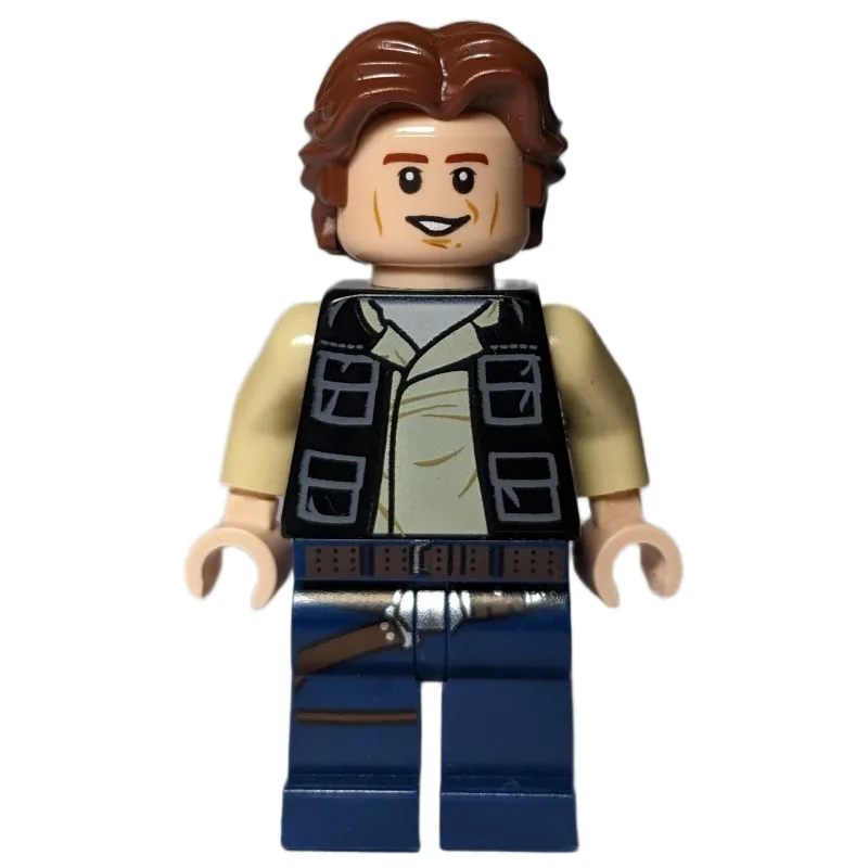 Han Solo, Black Vest, Dark Blue Legs, Ruffled… — minifigurine LEGO | Brick Broker