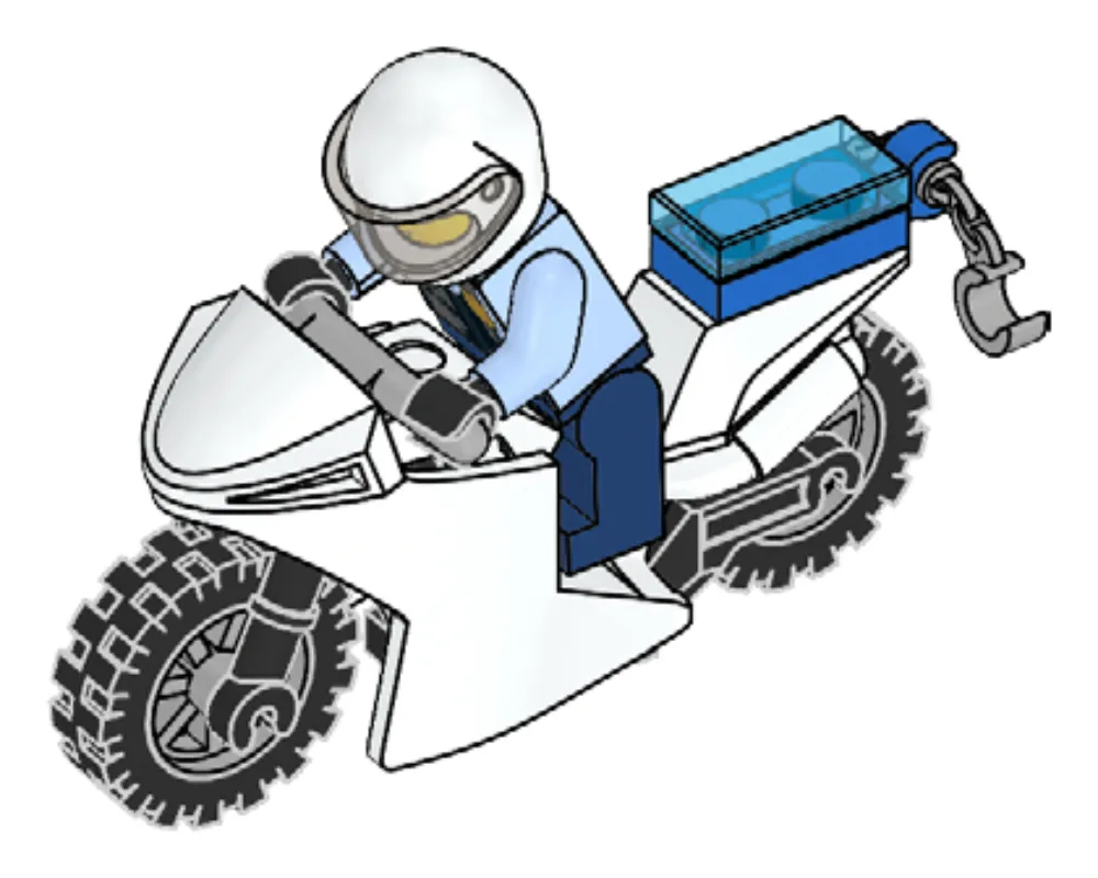 LEGO 952001 Policier et Moto - prix et où acheter | Brick Broker