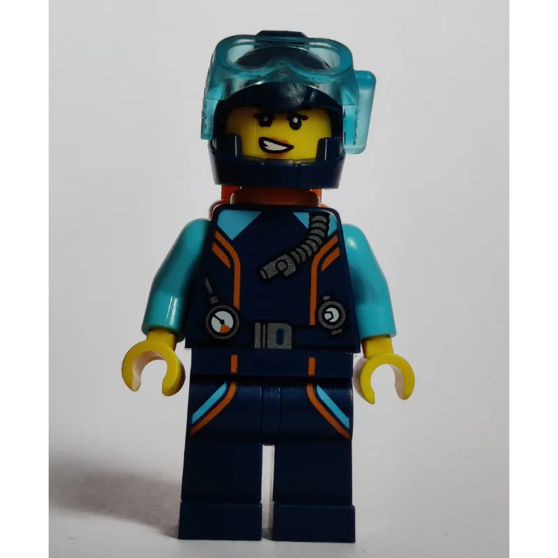 Ocean Explorer Diver, Woman, Dark Blue Wetsui… — minifigurine LEGO | Brick Broker