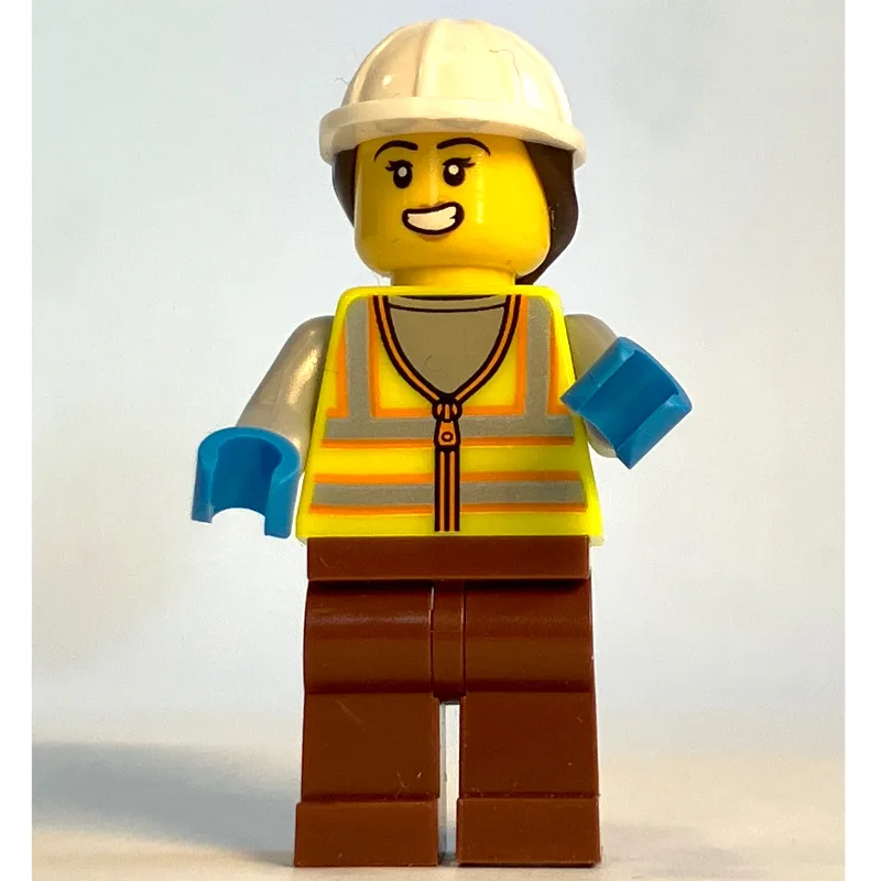 Harbor Worker, Vibrant Yellow Safety Vest, Re… — minifigurine LEGO | Brick Broker