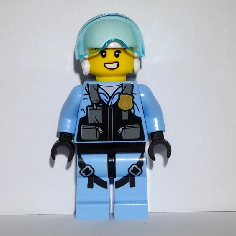 Rooky Partnur, White Helmet, Bright Light Blu… — minifigurine LEGO | Brick Broker