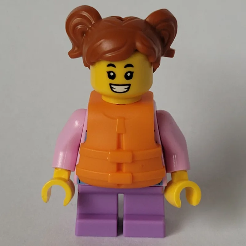 Girl, Pink Hoodie, Short Medium Lavender Legs… — minifigurine LEGO | Brick Broker