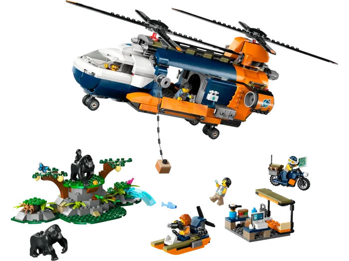 LEGO 60437 L’hélicoptère de l’explorateur de la jungle au camp de base - prix | Brick Broker